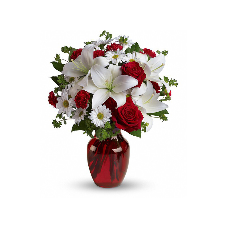 Red and White Roses